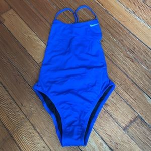 NEW Nike Hydrastrong Solid Lace Up Tie Back One Piece in Royal Blue in women’s 6